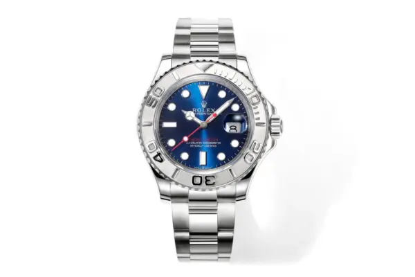 Rolex Yacht-Master 42mm Stainless Steel Watch with Blue Dial and Oyster Bracelet – Classic Elegant Sporty