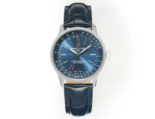 KOR Factory Breitling Navitimer Automatic Blue Leather – Super Clone Watch Replica