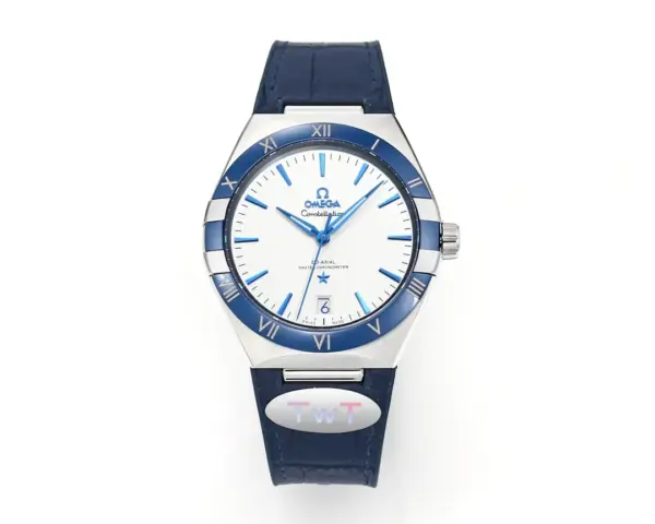 OMEGA Constellation Meteorite 41mm Blue Leather VSF Watch Replica