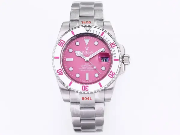 Rolex Submariner PARAKEET – Custom Pink Gradient Dial, Stainless Steel Luxury Timepiece