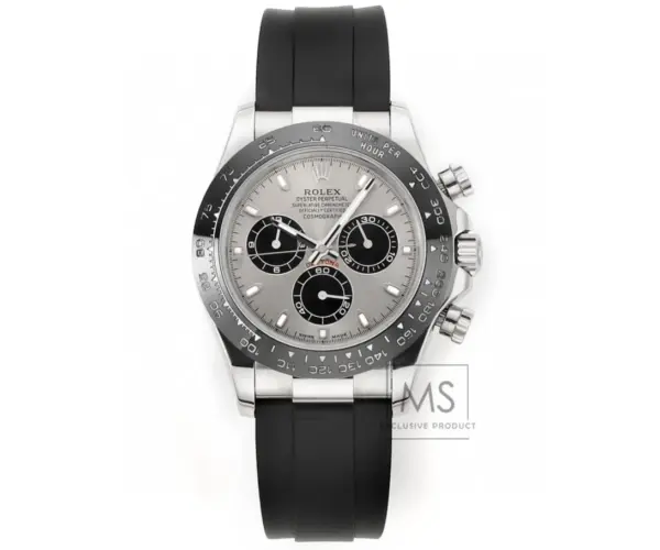 VS Factory Weighted Rolex Daytona 4130 – Black Rubber Strap, Panda Dial, Ultra-Thin Case by VSF Watches Official Store