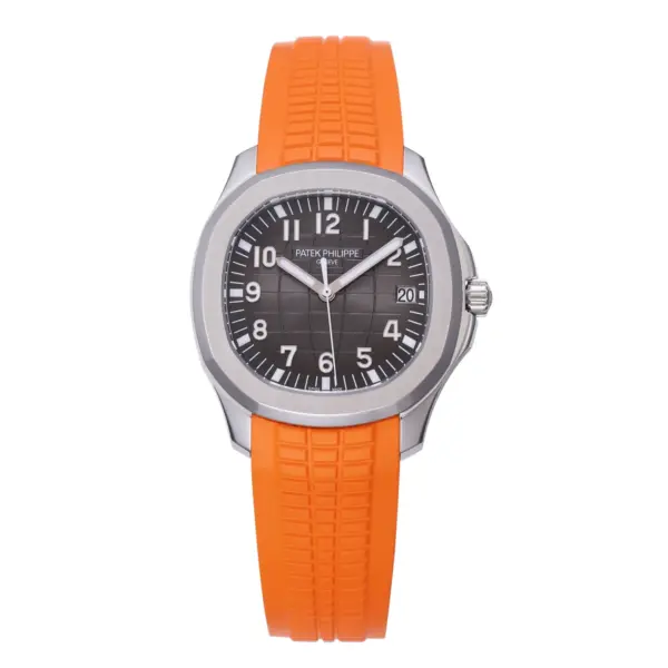 3K Factory Patek Philippe Aquanaut Black Dial Orange Rubber Strap Dive Watch