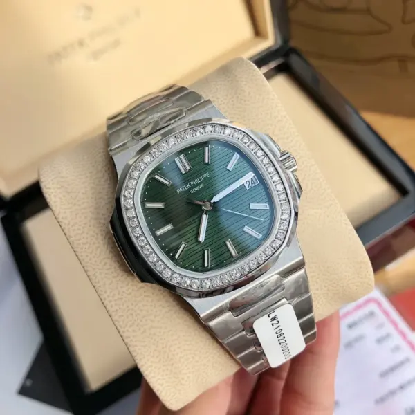 3K Factory Patek Philippe Nautilus Green Dial Bezel Stainless Steel Automatic Men’s Watch
