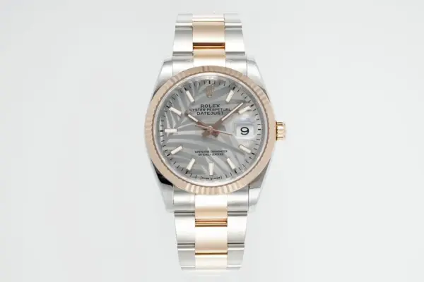 VS Factory Rolex Datejust 36mm Two-Tone Stainless Steel and Rose Gold Oyster Bracelet Watch