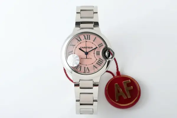 3K Factory AF Cartier Ballon Bleu 33mm Pink Dial Steel – Best Replica Watches Online