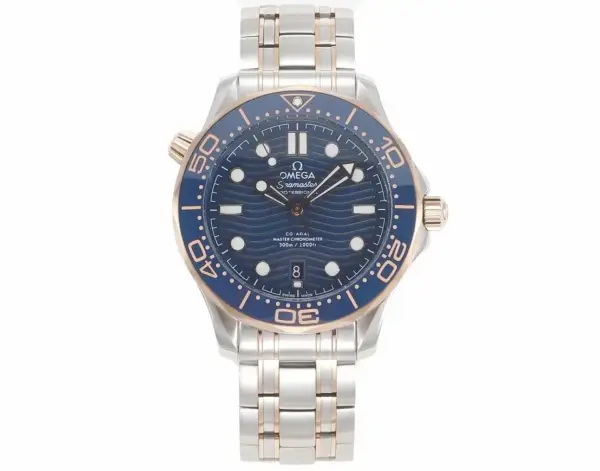 VS Factory OMEGA Seamaster Planet Ocean 600m Co-Axial Master Chronometer 42mm Diver’s Watch – Blue Dial, Stainless Steel with Rose Gold Accents by VSF Watches Collection
