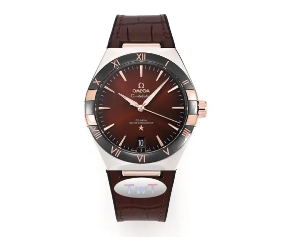 OMEGA Constellation Meteorite 41mm Brown Leather VSF Watch Replica