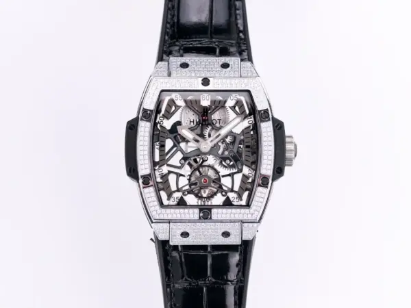 ZF Factory Hublot Masterpiece 906 Tourbillon Watch – Rose Gold/Platinum, Black Leather Strap, Super Clone Edition