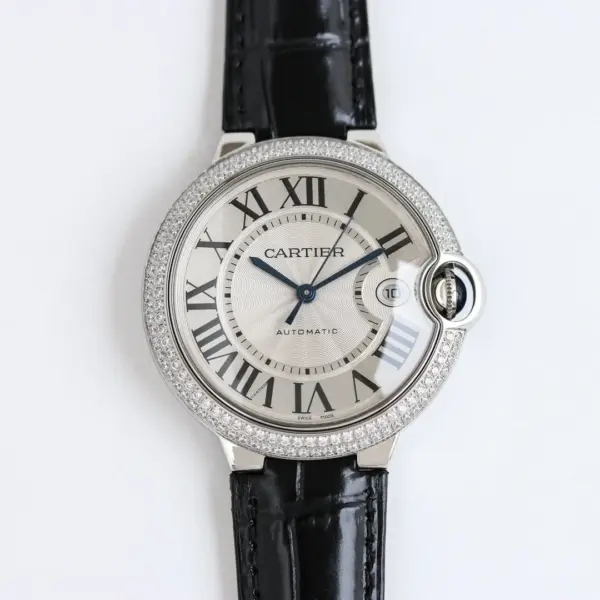 AF Factory CARTIER Ballon Bleu 40 Automatic Black Leather