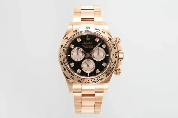 VS Factory Rolex Daytona Rose Gold Black Dial Chronograph Watch – 60th Anniversary Edition