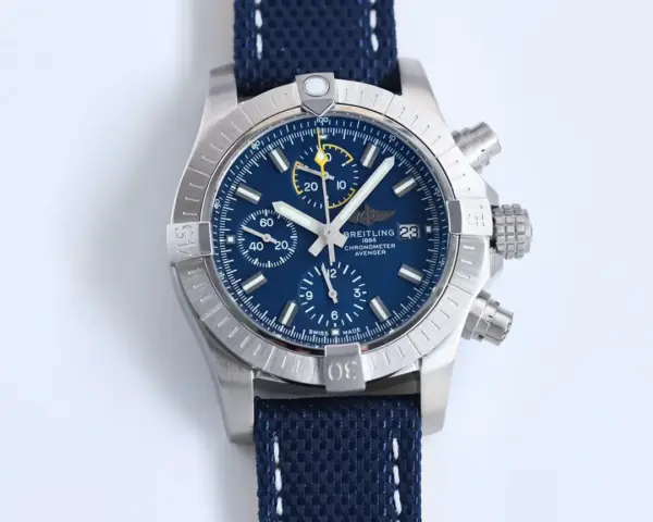 KOR Factory Breitling Avenger Chronograph 43 Blue Fabric – Super Clone Watch Replica
