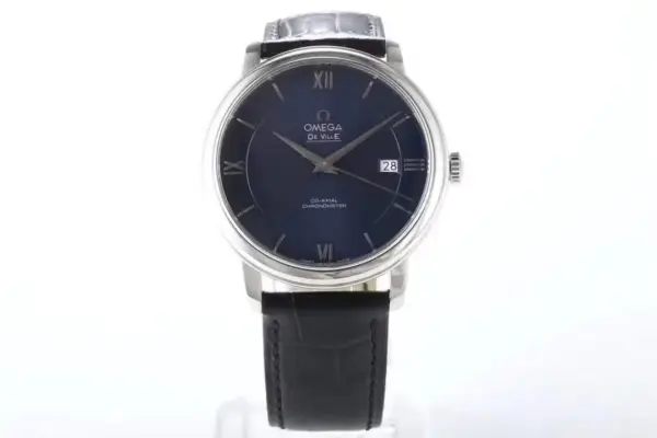 ZF Factory Omega De Ville Blue Dial Leather Watch – Premium VSF Watches Collection