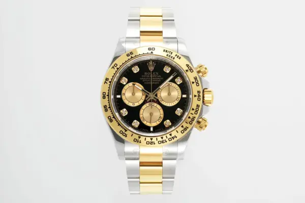 BT Factory Rolex Daytona Watch – Two-Tone Stainless Steel and Gold, Black Dial, Chronograph Style by VSF Watches Brand