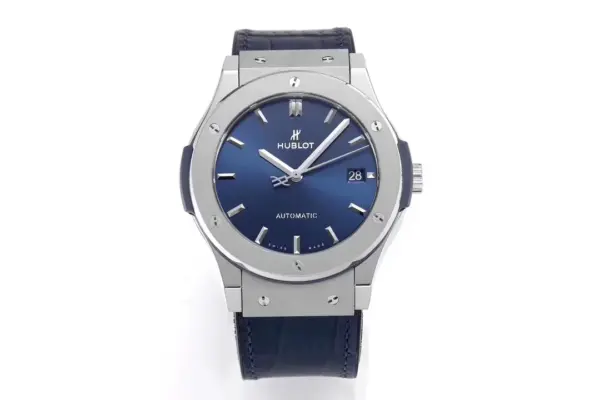 BB Factory Hublot Classic Fusion WWF Replica Watch – Titanium Case, Blue Dial, Automatic Movement, Super Clone Quality