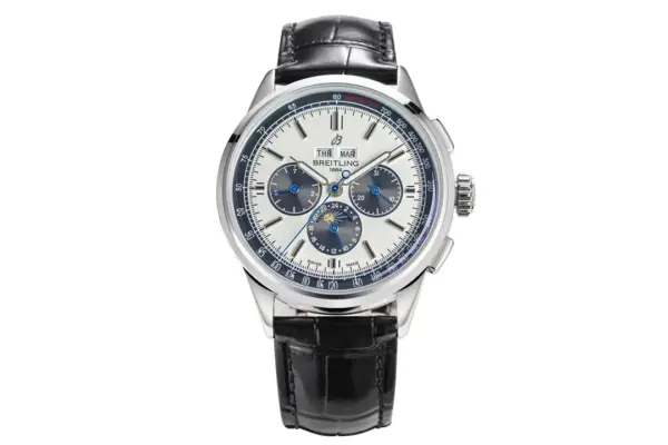 ZF Factory Breitling Premier B25 Chronograph Blue Dial Leather – Super Clone Watches