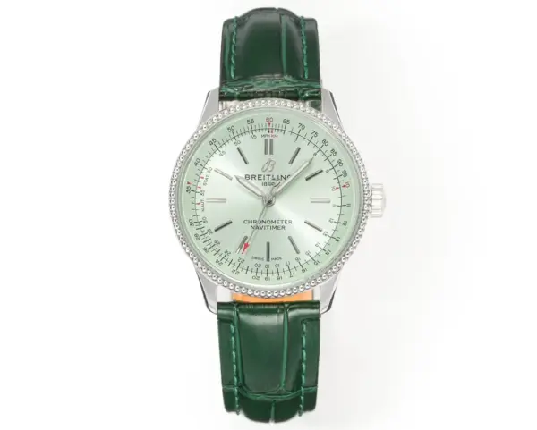 KOR Factory Breitling Navitimer Automatic Green Leather – Super Clone Watch