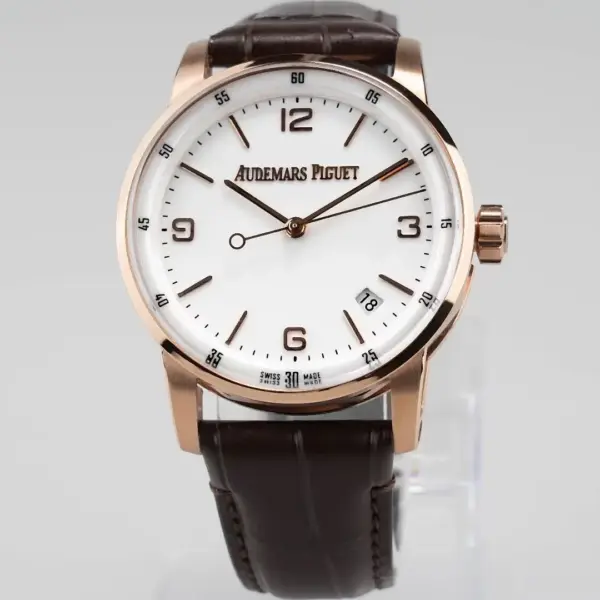 8F Factory Audemars Piguet Code 11.59 White Dial Brown Leather – Premium Super Clone Watch Replica