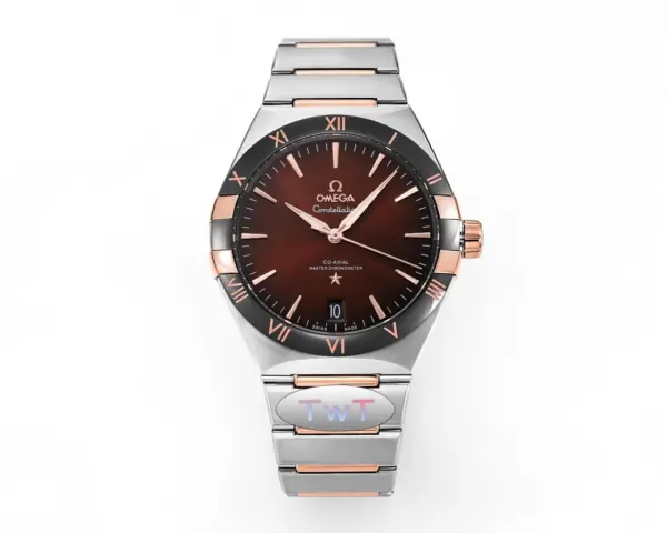 OMEGA Constellation 41mm Burgundy Dial Steel Replica – VSF Watch Collection