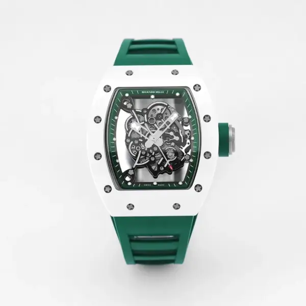 ZF Factory Richard Mille White Ceramic Green Strap Super Clone Watch – Premium Replica Richard Mille
