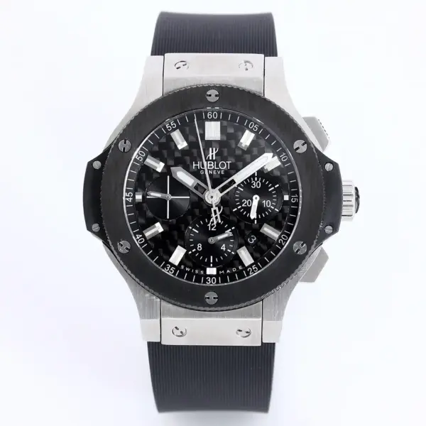 BB Factory HUBLOT Big Bang 44mm Black Rubber Strap Chronograph Watch – Stainless Steel Case | Super Clone Watch