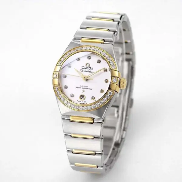 Omega Constellation 29mm White Gold Steel Replica – Premium VSF Watch Collection