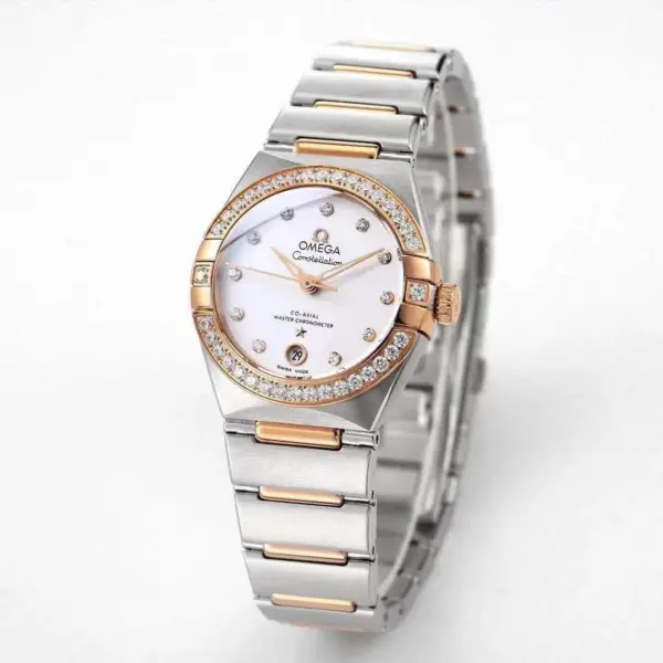 Omega Constellation 29mm White Dial Two-Tone VSF Watch Replica – Premium Quality