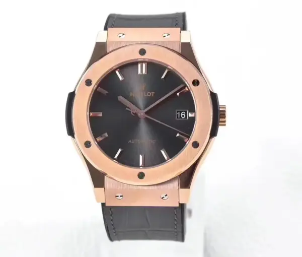 WWF Factory Hublot Classic Fusion Rose Gold with Black Dial – 45mm Automatic Super Clone Watch