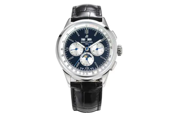 ZF Factory Breitling Premier B01 Chronograph Blue Dial Leather – Super Clone Watches