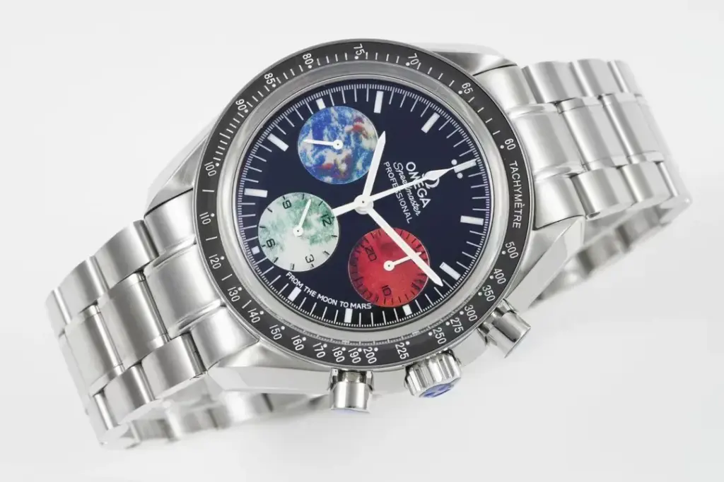 OR Factory Omega Speedmaster Blue Red White dial — image 4