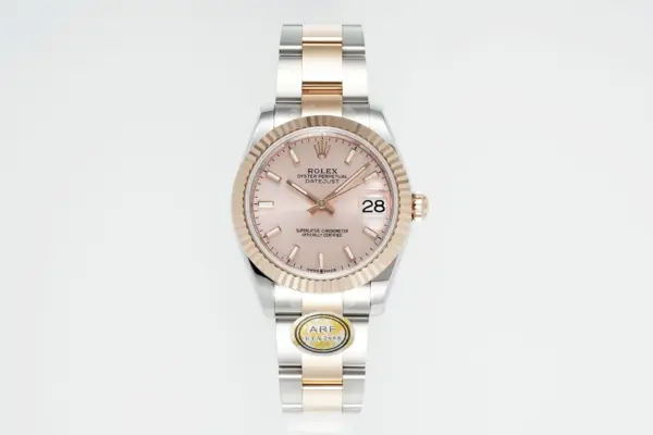 AR Factory Rolex Lady-Datejust 28mm Pink Dial Everose Gold & Stainless Steel Two-Tone Oyster Bracelet Watch