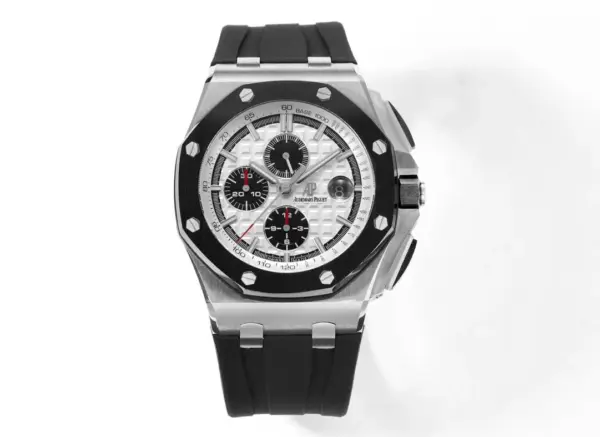 ZF Factory Audemars Piguet Royal Oak Offshore Chronograph Silver Black Rubber – Premium Super Clone Watch