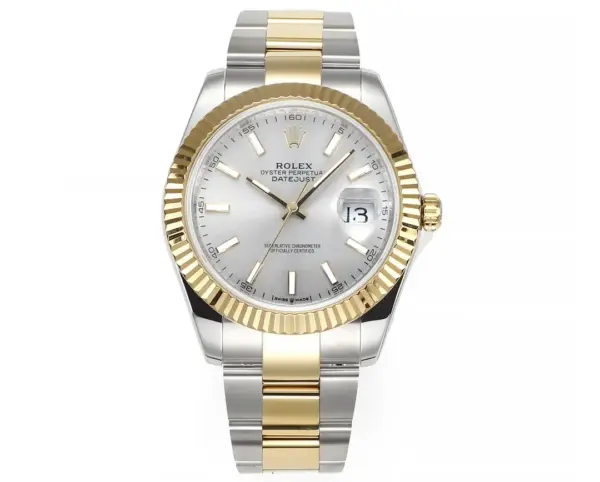 Rolex Datejust Two-Tone Silver Dial Automatic Watch with 3235 Movement – Super Clone