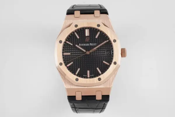 ZF Factory Audemars Piguet Royal Oak 15500 Rose Gold Black Super Clone Watch