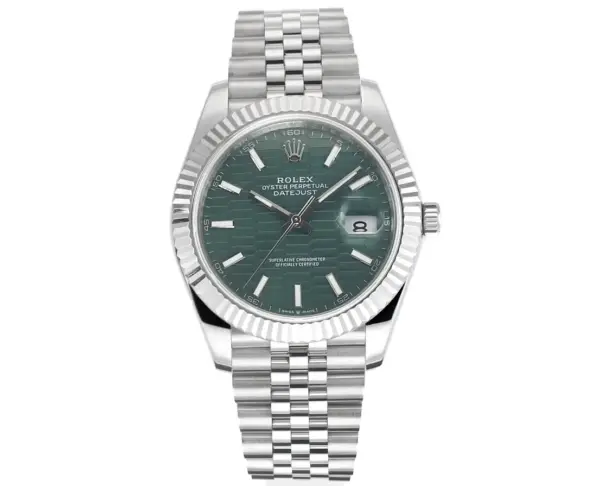 Rolex Datejust 41mm Green Dial Stainless Steel Oyster Bracelet Super Clone Watch