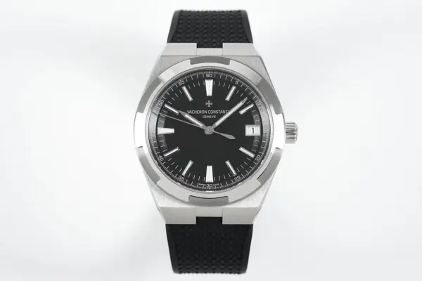 PPF Factory Vacheron Constantin Overseas Automatic Watch – Black & Steel, Leather, Rubber & Straps