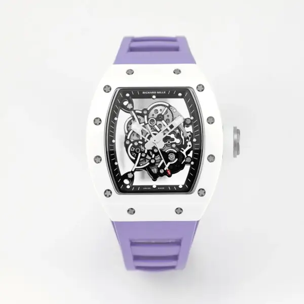 ZF Factory Richard Mille White Ceramic Purple Strap – Super Clone Watch Replica