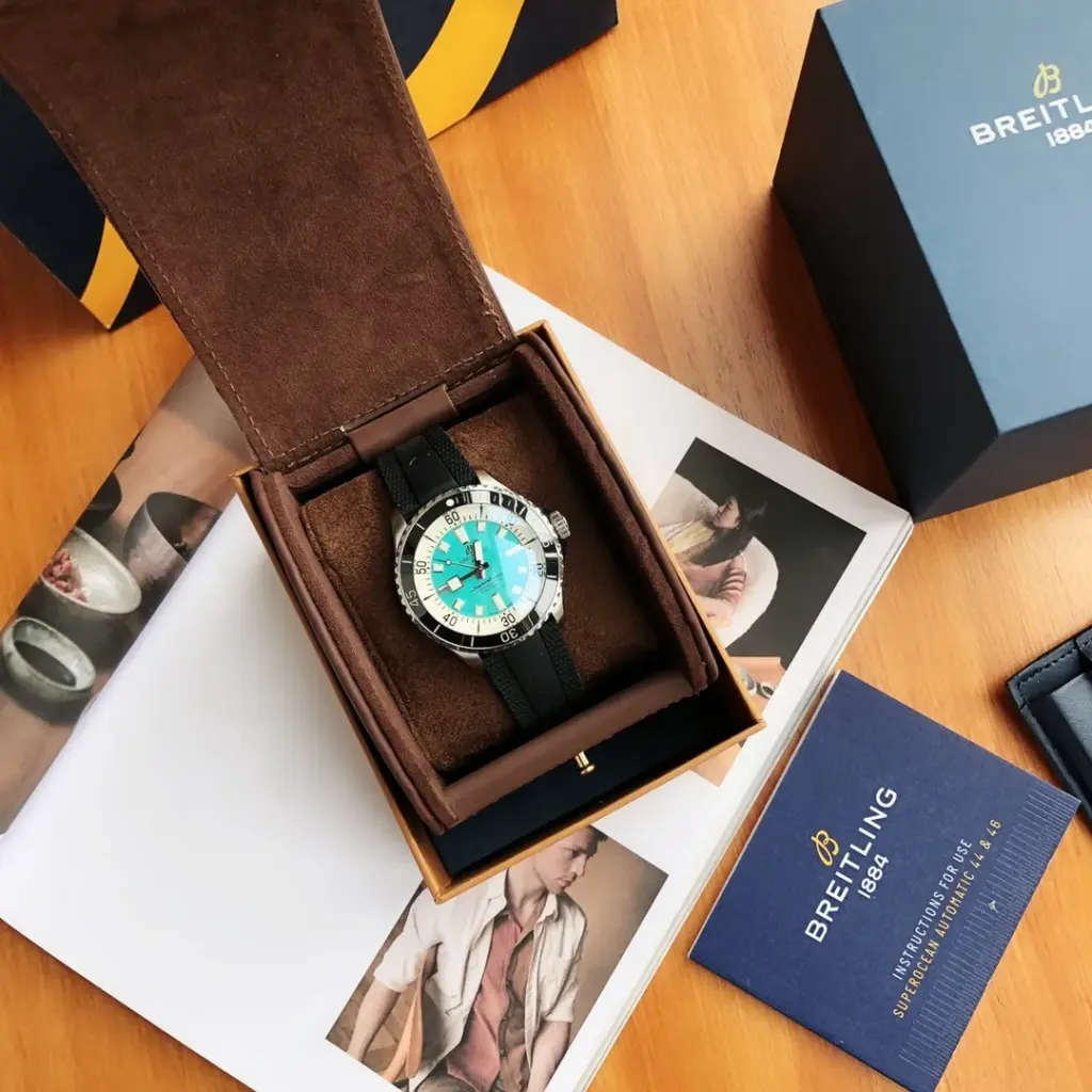 BLS Factory Breitling Superocean Turquoise dial — image 4
