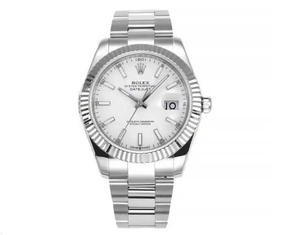 Rolex Datejust Silver Fluted Bezel Stainless Steel Watch with New 3235 Movement –  Super Clone Collectio