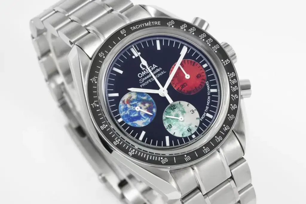 OR Factory Omega Speedmaster Blue Red White dial — image 3