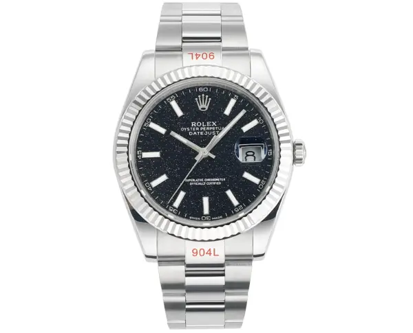 VS Factory Rolex Datejust 41mm Black Dial Fluted Bezel Oystersteel Automatic Men’s Luxury Watch