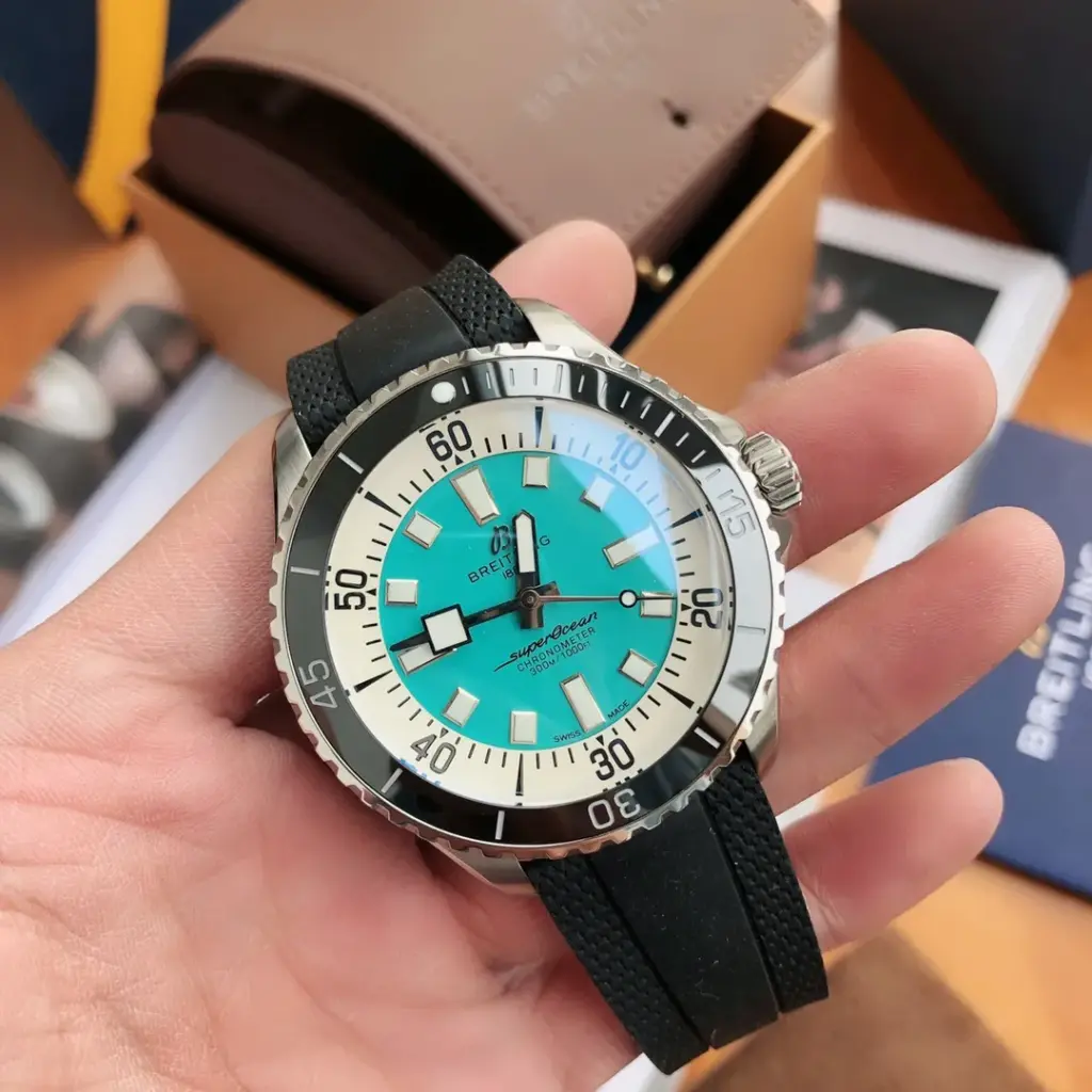 BLS Factory Breitling Superocean Turquoise dial — image 3
