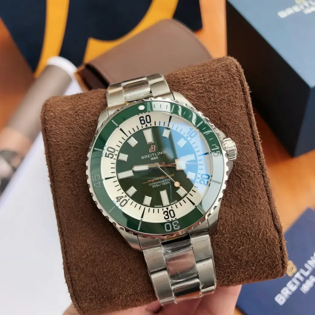 BLS Factory Breitling Superocean Green dial